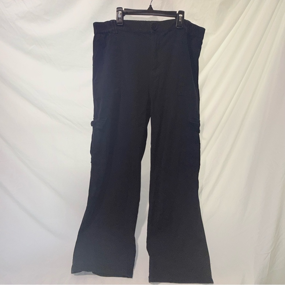 Women’s Black Baggy Stretchy Y2K Streetwear 6 Pockets Cargo Pants